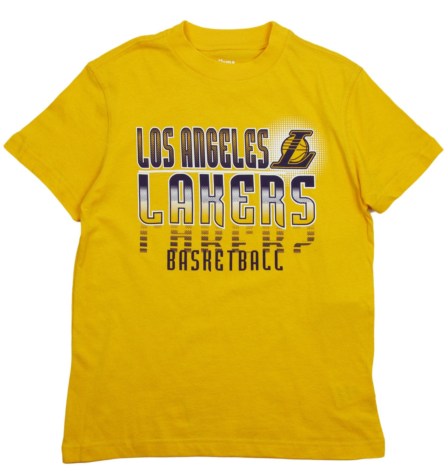 Los Angeles Lakers NBA Basketball Kids Youth Extreme Logo T Shirt Yellow in Bahrain at BHD 15 Rating 4