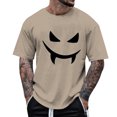 thumbnail image 1 of YDLCAFD Male Print Theme T Shirt Printed Solid Color Short Sleeve Top, 1 of 4