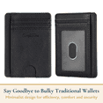 thumbnail image 2 of ComfiTime Slim Men’s Wallet - RFID Minimalist Wallet for Men & Women, Small Thin Leather Wallet with ID Window, Credit Card Holder Front Pocket Wallet, Travel Accessories & Gift Box, Black, 2 of 11