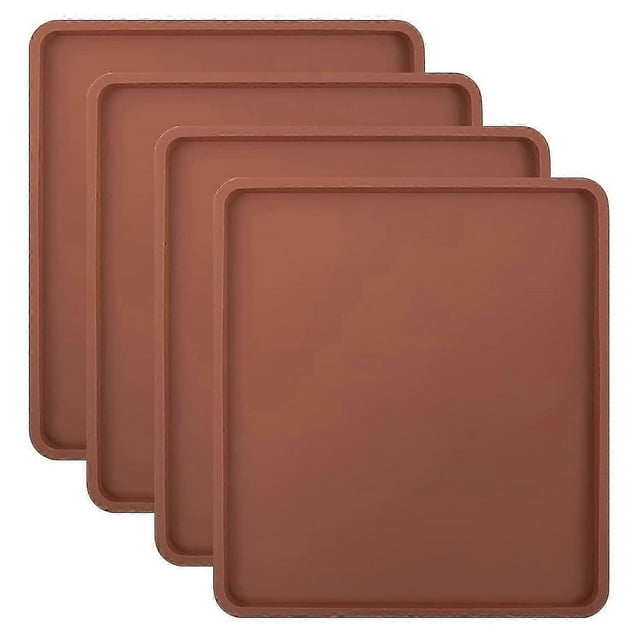 4PCS Silicone Dehydrator Mats with Edge - Silicone Sheets Compatible , Nonstick Silicone Tray Liner