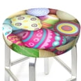 thumbnail image 3 of Gukieu Colorful Easter Eggs Print Round Chair Cover, Dust-proof and Non-slip Bar Chair Protective Cover, Suitable for Bars, Restaurants, Offices-14 inch, 3 of 7