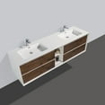thumbnail image 5 of Eviva Vienna 75" Rosewood w/ White Frame Wall Mount Double Sink Bathroom Vanity w/ White Integrated Top, 5 of 6