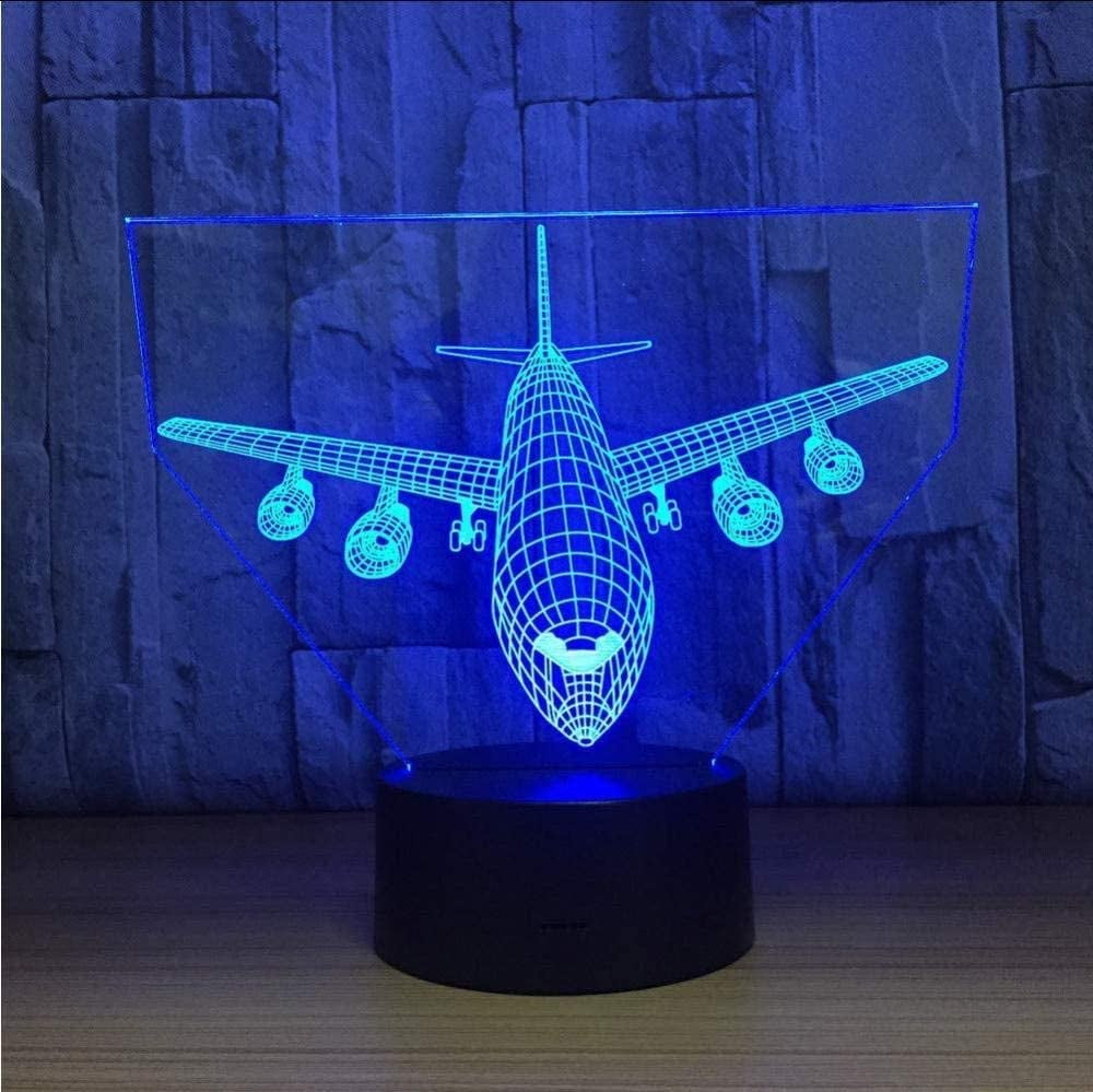 Unicorn Touch Lite 3D LED Illusion USB 7 Colors Bedroom Table Night Light Lamp 