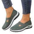 thumbnail image 1 of Zapatos ortopédicos para mujer, zapatillas ortopédicas tejidas con soporte de arco ancho, sin cordones, informales, transpirables, suaves y antideslizantes., 1 of 8