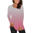 thumbnail image 3 of Patlollav Womens Plus Size T-Shirt Round-Neck Long Sleeve Print Casual Blouse, 3 of 7