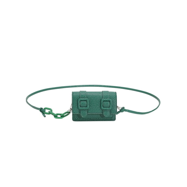 Mini Bolso Cruzado para Mujer Bolso Pequeño Piel Sintética Con Pintalabios Bolso Diario para Mujer (verde)