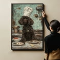 thumbnail image 6 of Funny Dog Kitchen Wall Art - Dining Room Wall Decor - American Water Spaniel Cooking Food Canvas Prints for Farmhouse Kitchen Decor, Modern Restaurant Painting Artwork, 6 of 6