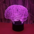 thumbnail image 4 of Lámpara LED con ilusión 3D de cerebro, lámpara Art Deco, luces LED decorativas, control remoto, luz nocturna que cambia de 7 a 16 colores, alimentada por USB, regalo para niños, cumpleaños, regalos de, 4 of 5