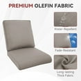thumbnail image 3 of Planntonneo Outdoor Wicker Furniture Cushion Set, 25 x 22 x 4 Deep Seat Patio Chair Cushions, Grey, 1 Set, 3 of 5