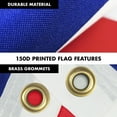 thumbnail image 4 of G128 Combo Pack: 6 Feet Tangle Free Spinning Flagpole (Silver) France French Flag 3x5 ft Printed 150D Brass Grommets (Flag Included) Aluminum Flag Pole, 4 of 8