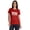 Red, variant on Inkmeso Relax I'M Vaxxed Funny Pro-Vaccine scoop-neck Cotton T-shirt For Womens