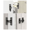 thumbnail image 2 of Heavy Duty Gate Latches 90 Degree Right Angle Barn Door Lock AntiTheft Sliding Door Lock Latch for Garden Luminous Black, 2 of 5