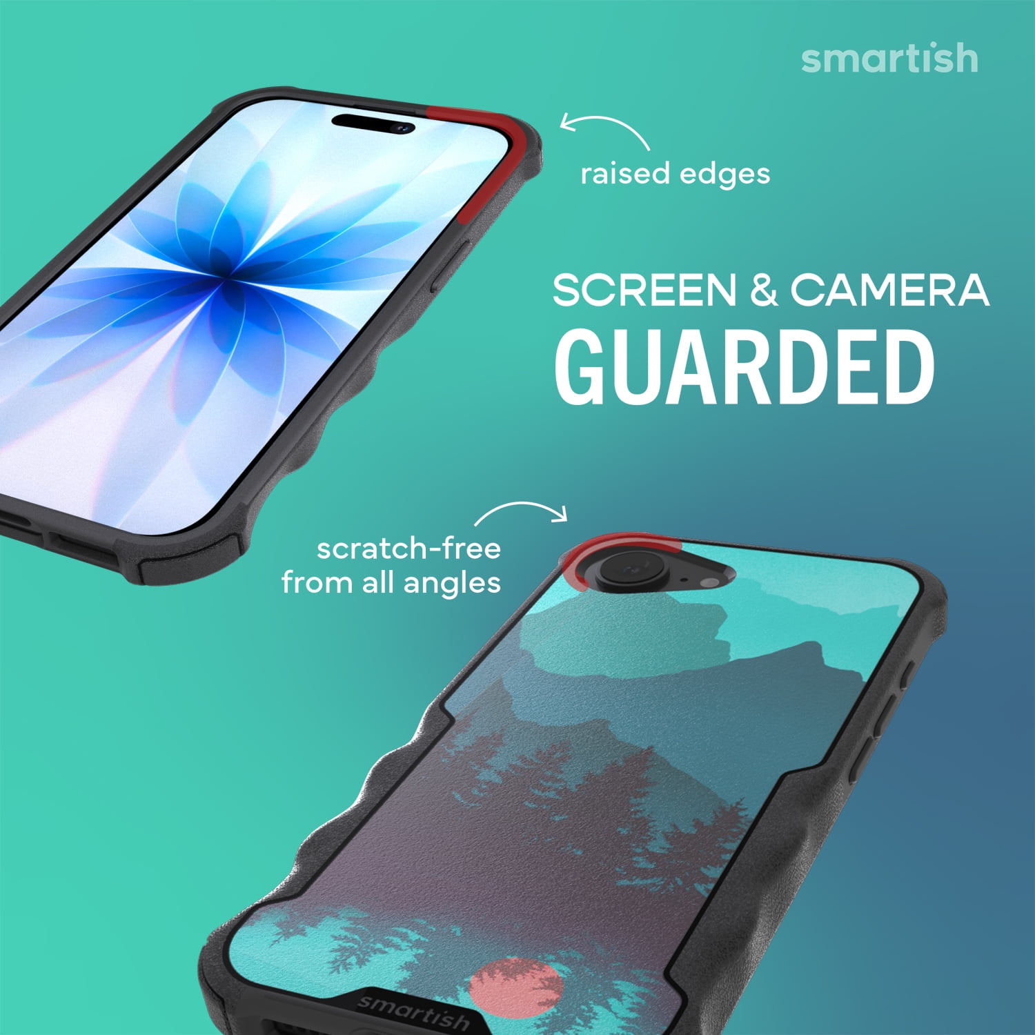 Smartish iPhone 17e/16e MagSafe Case - Gripzilla - Heavy Duty Armor Cover - Mountains