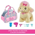 thumbnail image 3 of Set de juguete de peluche Mattel Barbie, para peluqueria, caniche con luz, 3 of 6