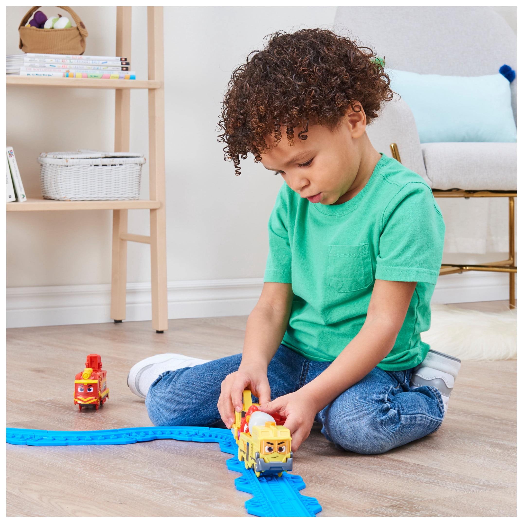 Mighty Express, Build-It Brock Motorized Toy Train with Working Tool and Cargo Car, Kids Toys for Ages 3 and up