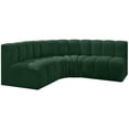 thumbnail image 4 of Meridian Furniture Arc Green Boucle Fabric Modular Sectional, 4 of 8