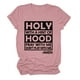 thumbnail image 2 of Pntutb Mujer Casual Letras Imprimir Camisa Manga Corta Camiseta tops Túnica Pntutb Pntutb-409, 2 of 3