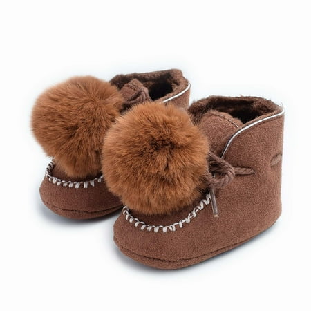 

ãYilirongyummã Baby Shoes Babys Boys Girls Winter Hair Ball Fluffy Cotton Shoes Toddler Shoes Babys Shoes Cotton