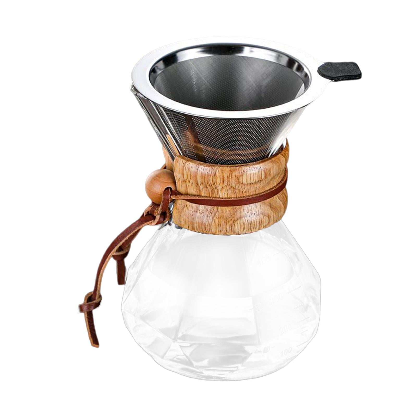 yuksok Coffee Maker Coffee Pot High Heat Resistant Drip Brewing Hot Brewer Cafe 400ml with
