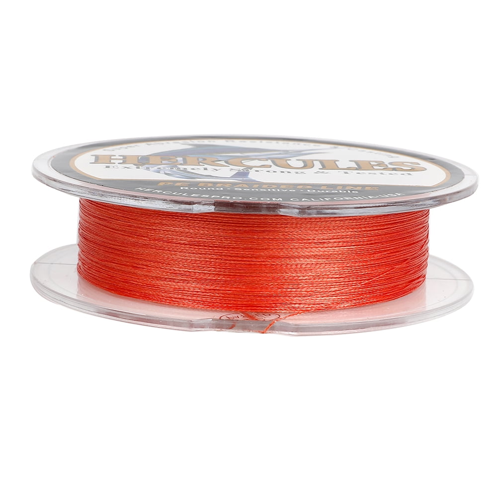 HERCULES Super Strong 100M 109 Yards Braided Fishing Line 6 LB Test for Saltwater Freshwater PE Braid Fish Lines 4 Strands - Red, 6LB (2.7KG), 0.08MM