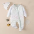 thumbnail image 3 of URMAGIC Infant Newborn Baby Girl Boy Long Sleeve Romper Unisex Baby Outfits 2Pcs Hat+Jumpsuit Clothes Set 0-12 Months, 3 of 3