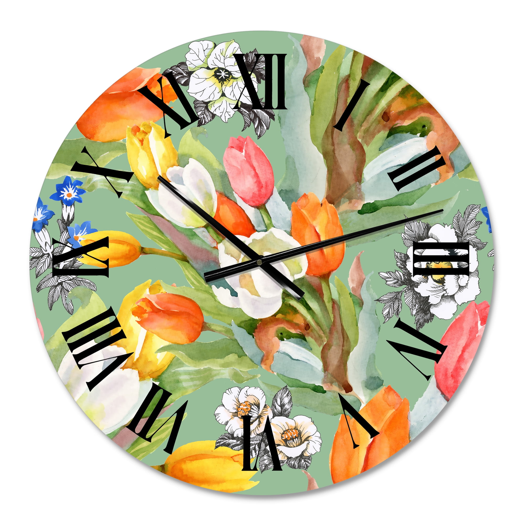 Designart 1 in Quartz Traditional Wall Clock