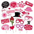 thumbnail image 4 of 25pcs Photo Booth Props with Sticks Party Valentine Decoration Supplies, 4 of 4