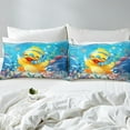 thumbnail image 4 of Erosebridal Yellow Duck Sheet Set Twin,Cartoon Animal Bedding Sets Twin Size,Ocean Sea Twin Sheet Sets,Lightweight Marine Room Decoration,3pcs, 4 of 7