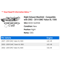 thumbnail image 2 of Right Exhaust Manifold - Compatible with 2002 - 2014 GMC Yukon XL 1500 2003 2004 2005 2006 2007 2008 2009 2010 2011 2012 2013, 2 of 2