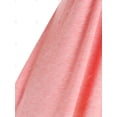 thumbnail image 4 of Más el tamaño de la capucha de la manga Alto Bajo floral apliques camiseta Rosegal Camisetas tallas grandes, 4 of 5
