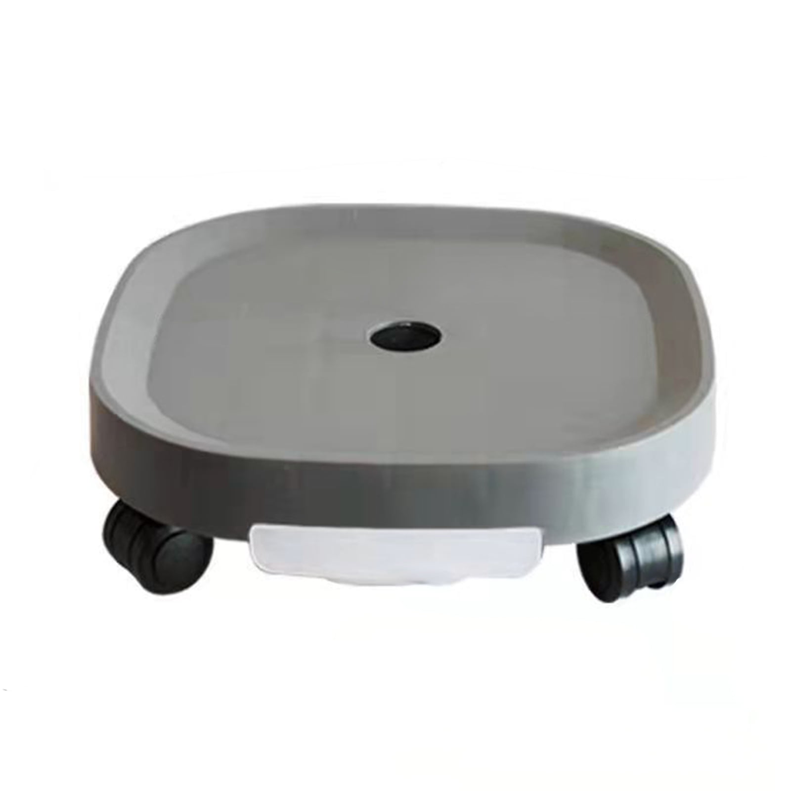 Flower Pot Base Tray With Rollers Round Resin Flower Pot Tray With