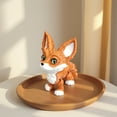 thumbnail image 7 of Flexible Articulated Foxes Fidgets Toy Desktop Pet Decorations 3 Dimensions Printed Foxes Realistic Hairless Foxs Statue, 7 of 7