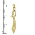 thumbnail image 5 of 14k Real Solid Gold Scimitar Sword Pendant Necklace with 20" Rolo Chain, Pirate Sword Jewelry, Good Luck Gifts for Him or Her, 5 of 6
