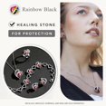 thumbnail image 4 of Leafael Necklaces for Women, Infinity Love Heart Pendant Rainbow Black Healing Crystal for Protection, Jewelry Gifts for Wife, Silver Plated 18 + 2 inch Chain, Birthday Gift for Mom Girlfriend Girls, 4 of 6