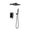 Matte Black, variant on 12 Inch Bathroom Rain Shower System Set Wall Mount, Rainfall Shower Head with Handheld