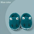thumbnail image 4 of FAOWME Fashion Cute Fall Boys Girls Slippers Flat Bottom Lightweight Soft Comfort Warm Solid Color Cartoon Animal Shape Blue 12-15 Months, 4 of 8