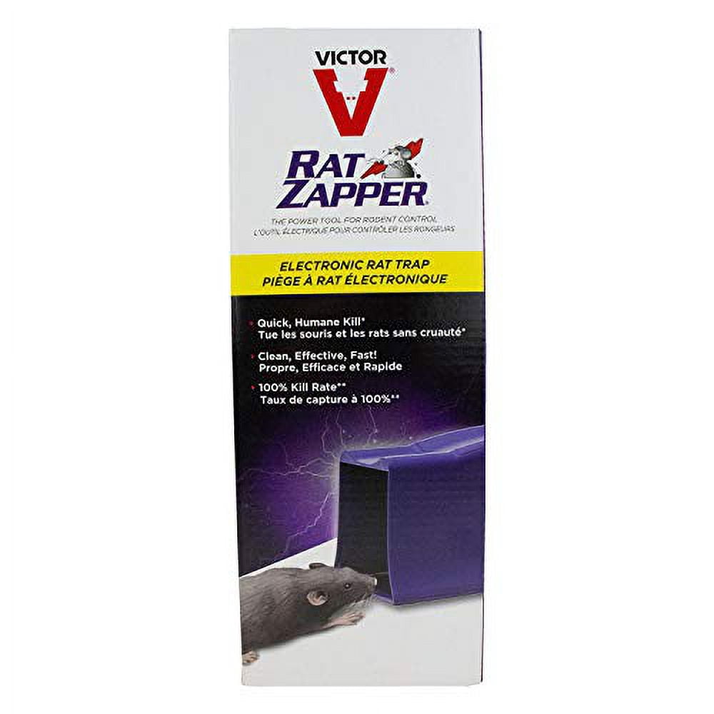 Victor Rat Zapper Classic Indoor Electronic Mouse and Rat Trap - 1 Electric Trap - RZC001-4 - Kill Up To 20 Rats - Easy to Use - LED Light Catch Alerts - Humanely Kill Mice and Rats - 4 Pack