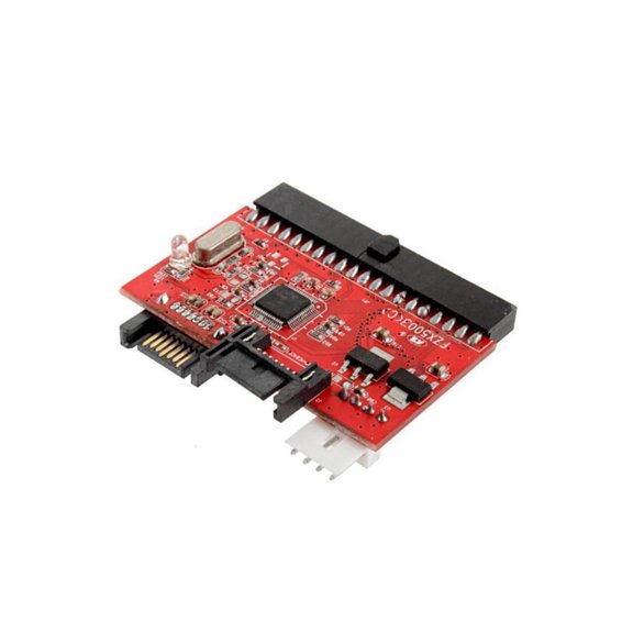 IDE to SATA , SATA to IDE ATA ATAPI Serial Interaction Converter , Mutual Adapter Card With Cable, for Desktop PC HDD DVD Hard Drive Disk (Red)