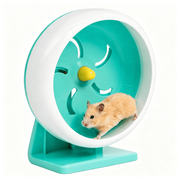 BESTSKY 7" Silent Hamster Exercise Wheel with Stand,Ultra Quiet Running Wheel for Dwarf Hamsters,Gerbils & Mice,Safe Anti-Slip Acrylic Spinner,Stable Detachable Design for Indoor Small Pet Cage