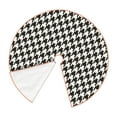 thumbnail image 3 of Bingfone Christmas Tree Skirt Mat Christmas Decoration Interior 36"-Houndstooth Black And White, 3 of 8