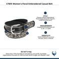 thumbnail image 3 of CTM  Floral Embroidered Casual Belt (Women), 3 of 3