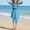 Sky Blue, variant on Kctiaxy Girls Swimsuit Hawaiian Color Blocked Bathing Suits Short Sleeve Skirt Cropped Leggings with Swimming Cap 3 Piece Set for Kids