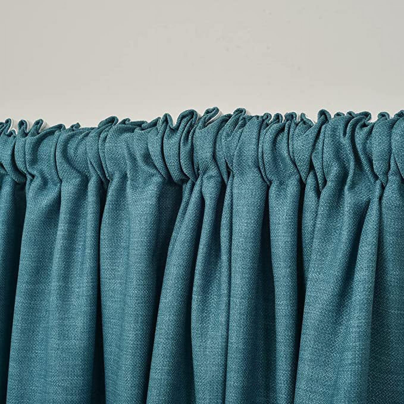 3S Brother's Home Decorative Indigo Blue Curtains Extra Wide Extra Long Luxury Colors Linen Look Custom Made 5-25 Feet Made in Turkey Hang Back Tab ( 1 Panel ) Home Décor (52"Wx108"L)