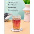 thumbnail image 5 of Handwoven Beverage Coasters, 8-Pack BOHO Style Coasters for Home Decor, Absorbent Farmhouse Cotton Table Coasters, 4.3 Inch, Gray, 5 of 5