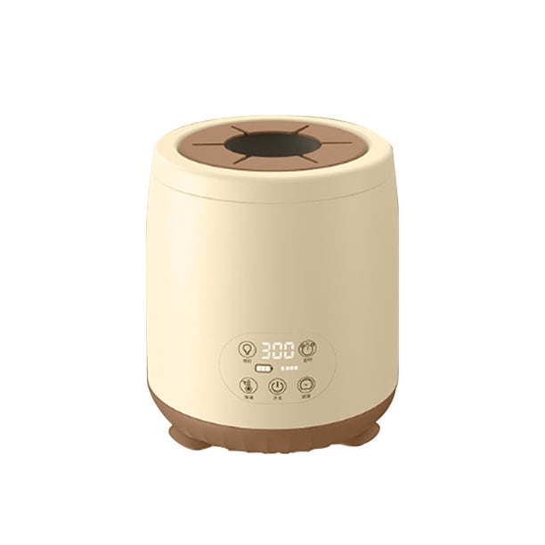 Pequeña Botella de Agitador para Bebés de Leche Silent Usb Carga, Beige Abs 13.5x13.5x15.3cm Se Adapta a Todas las Botellas para Bebés para Agitación Rápida Y Alivio de la Flatulencia