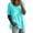 Sky Blue, variant on Women's Gathered Blouse Round Neck Short Sleeve Loose Casual Empire Waist Tunic Top