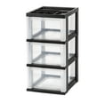 thumbnail image 4 of IRIS USA Medium 3 Drawer Cart with Organizer Top, Black, 4 of 10