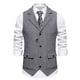 thumbnail image 2 of pstuiky Camisetas sin mangas para hombre, Chaleco informal de color liso con bolsillos y solapa para hombre Chaleco para hombre xl, 2 of 7