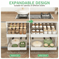 thumbnail image 3 of Expandable (13''-19'') Kitchen Pull Out Cabinet Organizer, Pull Out Drawers Bathroom Drawer Organizer Upgraded 3 Slide Rails, 21" Deep Slide Out Drawers for Kitchen, Bathroom, Under Sink Storage, 3 of 7