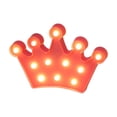 thumbnail image 2 of Eolstice Crown Shaped LED Marquee Night Light, Battery Operated Desk Lamp, Cute Princess Decor Light, Warm White Wall Sconce for Youth Bedroom Birthday Party, 2 of 6